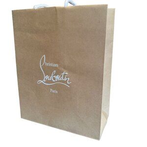 Christian Louboutin Small Paper Shopping Gift Bag Rope Handle 12"x10"x4.5" Auth.